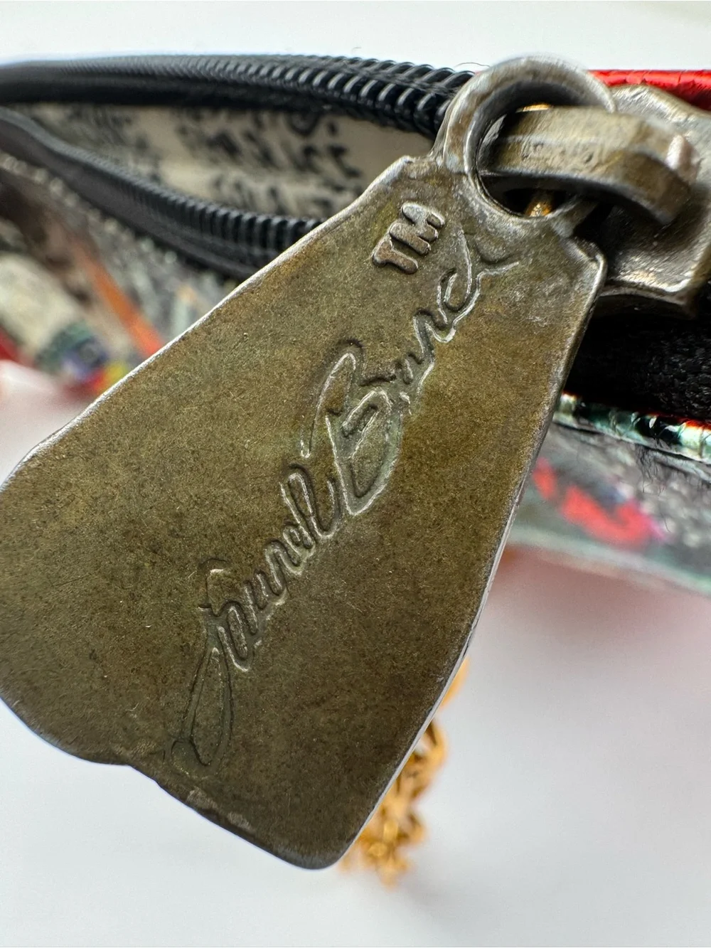 Laurel Burch Foil Cosmetic Bag with Gold Chain